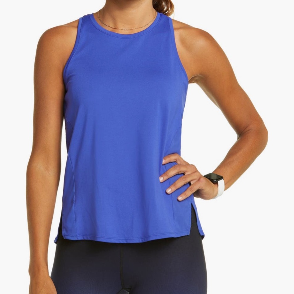 Zella Performance Mesh Panel Tank -XS -Blue